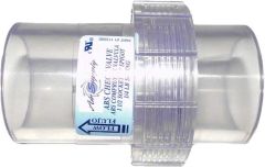 CLEAR PVC UNION CHECK VALVE 1/4LB SPRING - 5001100