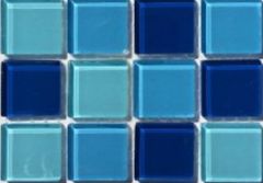 CRYSTAL GLASS TILE TURQUOISE COLBAT BLUE - M4CBVV321