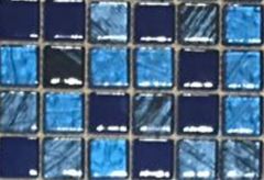 CRYSTAL GLASS TILE MIXED DARK BLUE - M6ECBVV316