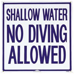 PENTAIR SIGN NO DIVING ALLOWED 24 X 24 - R233800