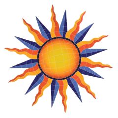 SUN MEDALLION TILE FIGURE - ORANGE - SMEORAL